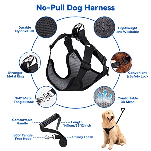 2 IN 1 Dog Grooming Hammock with Multifunction Leash (XL)
