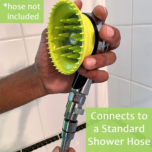 Chrome Handheld Shower Head with Dog Brush
