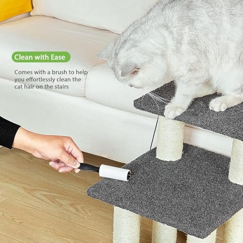 Dog Stairs & Cat Scratching Post Pet Steps for High Beds Couch (3-Steps)