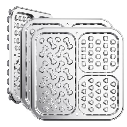 2 Pack 304 Stainless Steel Lick Mat for Dogs and Cats (9"L x 9"W-2Pack)