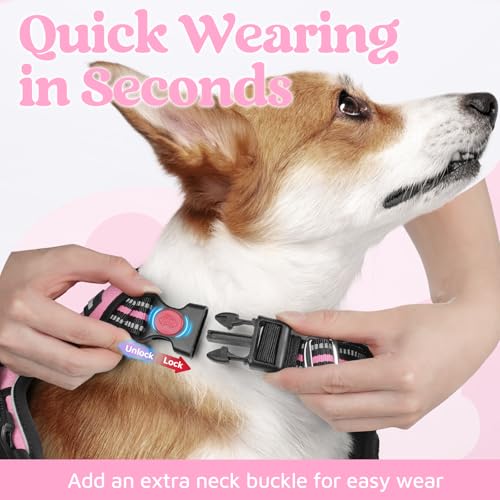 Dog Harness for Large (Light Pink / Large)