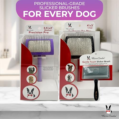 Precision Pro Dog Slicker Brush for Medium Long Coats