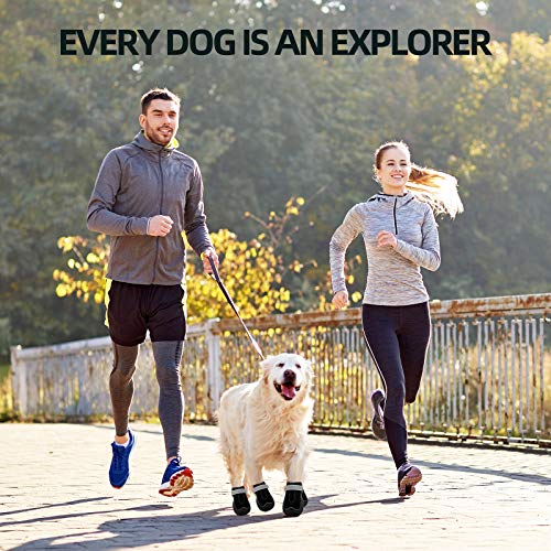 Dog Boots for Large Dogs (Black Pro / Width 1.96 in)