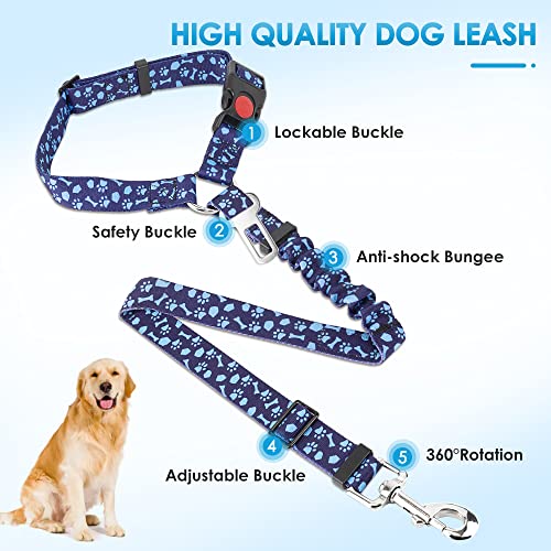 Dog Seat Belt for Car (B.Blue Paw)