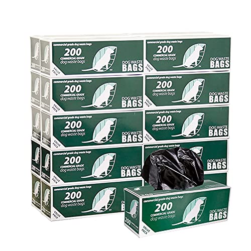 4 000 Commercial Dog Waste Station Refill Bags (Opaque Black / 20 Count (Pack of 1))