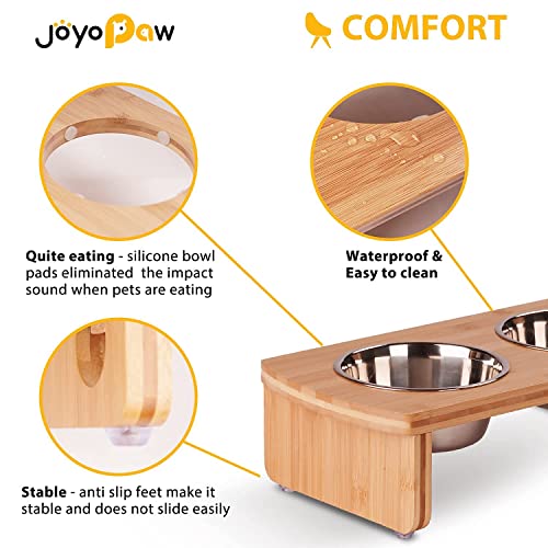 Elevated Dog Bowls (Natural / Small: 4'' Tall-20 oz Bowl)
