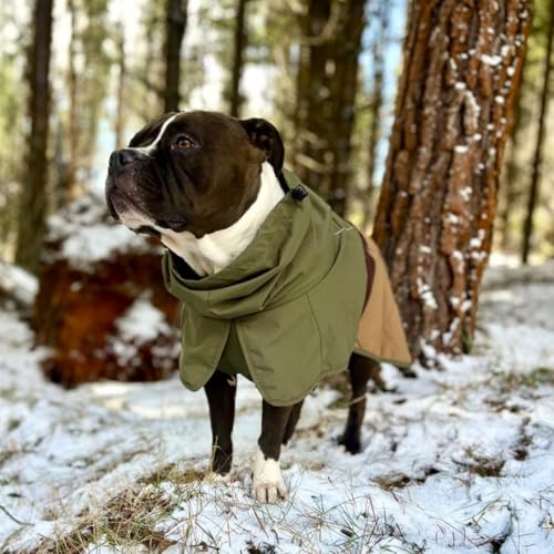 Dog Raincoat Waterproof Rain Jacket w (02 - Green Brown Tan / 3XL)