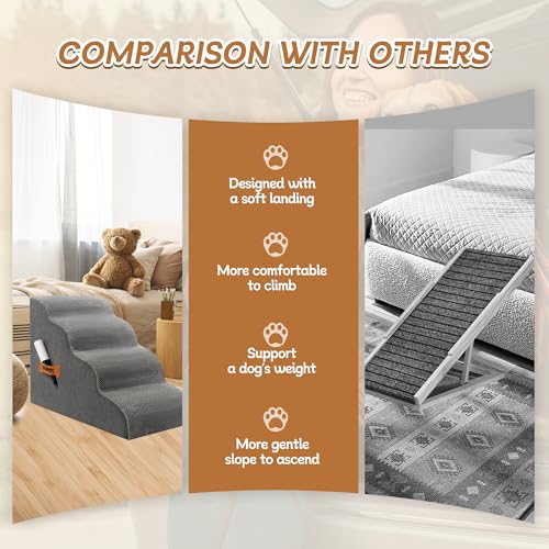 Dog Stairs Romrol Dog Steps Ramp for High Bed and Couch