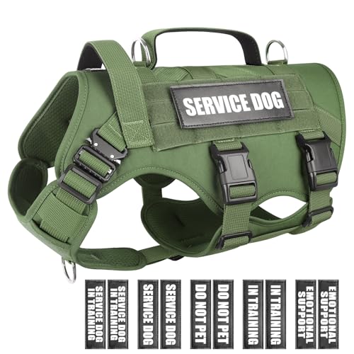 Service Dog Vest Harness for Large Dog (X-Large / Green)