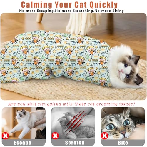 35.5‘’ Cat Grooming Wrap for Cutting Nails (XL-35.5'' / Cow)