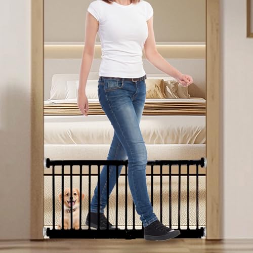 Dog Gate for Small Dogs (18-48"w*18"h / Black)
