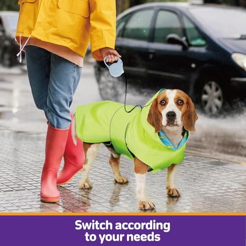 Dog Raincoat Reversible Dog Rain Jacket (Neon Green / 2X-Large)