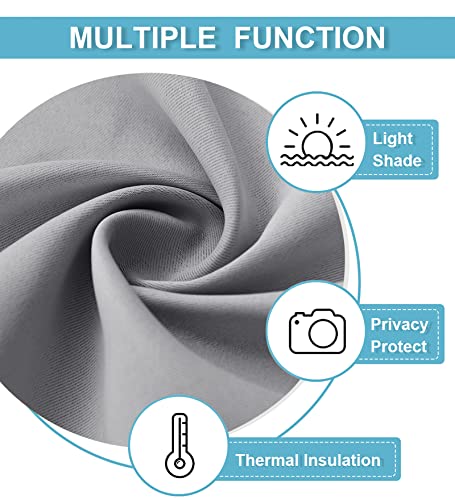 Blackout Door Curtain for Patio Front Tricia French Door Window (Sliver Grey / 30"W x 72"L (Pack of 1))