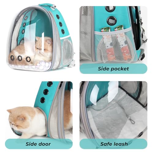 Cat Carrier Backpack (Front Expandable-Green)
