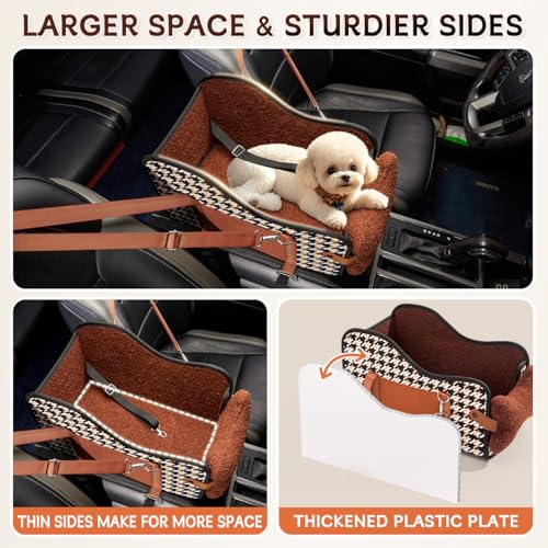 Center Console Dog Car Seat for Small Dogs