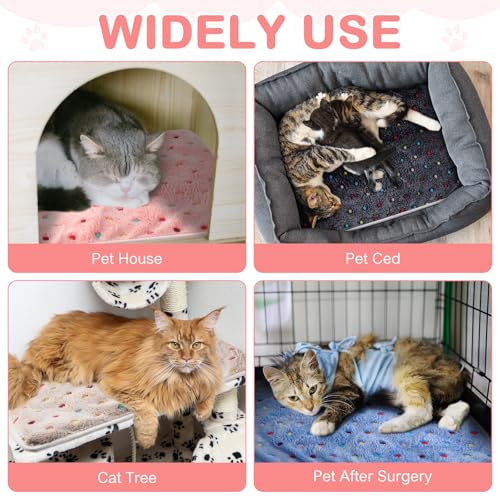 4 Pack Self Heating Cat Bed Cat Self Warming Pad with Removable Cover Extra Warm Thermal Pet Pad Washable Pet Crate Mat Anti Slip Kennel for Indoor Outdoor Pets (16 x 20 Inches)
