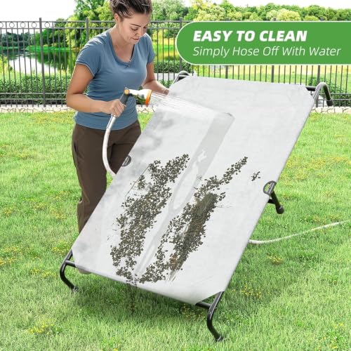 Raised Dog Bed for Extra Large Dogs (60.25"L x 37.25"W x 8"Th / Grey)