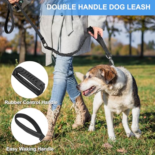 Heavy Duty Dog Leash for Medium Large Dogs (Black)