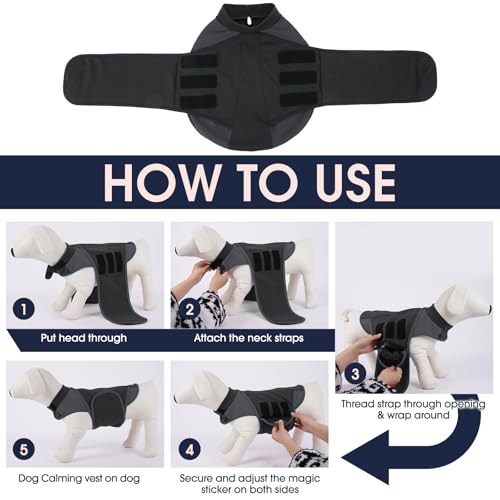 Dogs Anxiety Vest for Great Dane (Grey / XX-Large (Chest: 35.4''-41.3''))