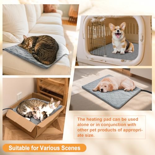 Cat Heating Pad (Grey / M (17.7'' × 17.7''))