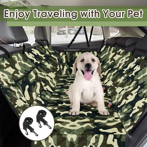 Waterproof Dog Car Seat Cover for Back Seat (Camouflage / Small,Standard)