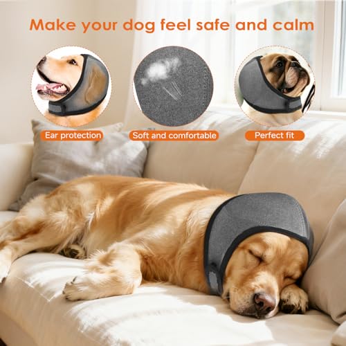 Upgraded Dog Ear Muffs for Noise Protection & Bath