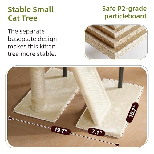 Cat Tree Tower for Indoor Cats (47.24 inches / Beige)