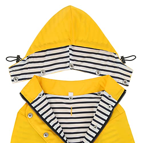 Premium 2 Layer Zip Dog Raincoat Poncho w (XXX-Large / Yellow)