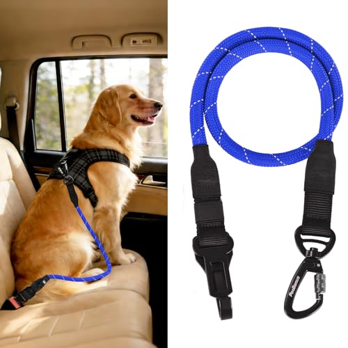 Dog Seat Belt for Car (Blue / 1 Pack)