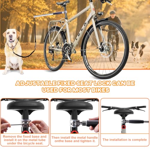 Hands Free Dog Bike Leash for Large Dogs (black)