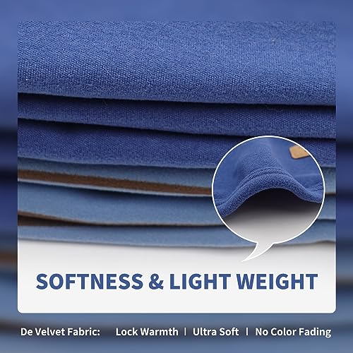 2Pack Dog Sweater with Sleeves Fleece Shirt for Large Dogs (2XL (50-75lbs) / 02# Blue+Stripe)