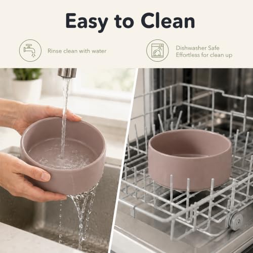 Ceramic Dog Bowls Elevated (Brown Coffee)