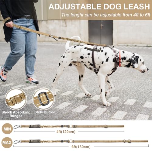 Tactical Dog Leash Heavy Duty (Khaki)