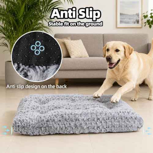 Extra Large Dog Bed (Light Grey / 47"L x 31"W x 4"Th)