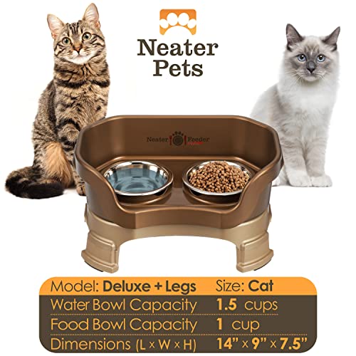 Neater Feeder Deluxe Mess (Cat + Standard Bowl / Bronze)