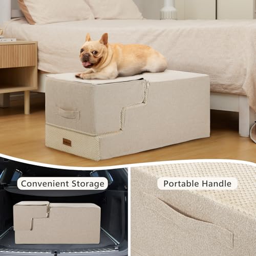 Dog Steps for High Bed (Beige)