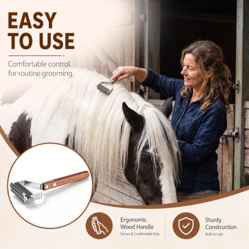 2 sided Livestock Shedding Comb (2-sided)