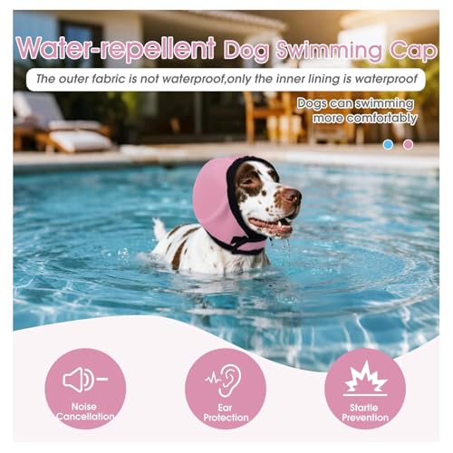 Dog Calming Hoodie Waterproof (Pink / Medium(Head Circle:14"-19",Weight:39-66 lb))
