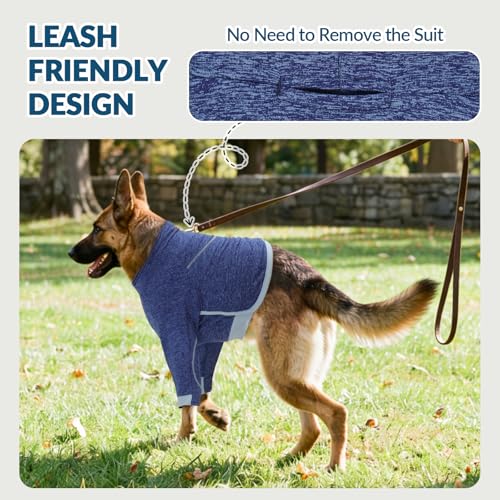 Dog Shirts Shoulder Surgery Dog Surgical Recovery Suit (5XL / Blue)