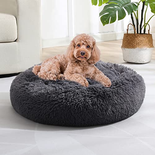 Dog Bed Calming Anti (31" / Dark Grey)