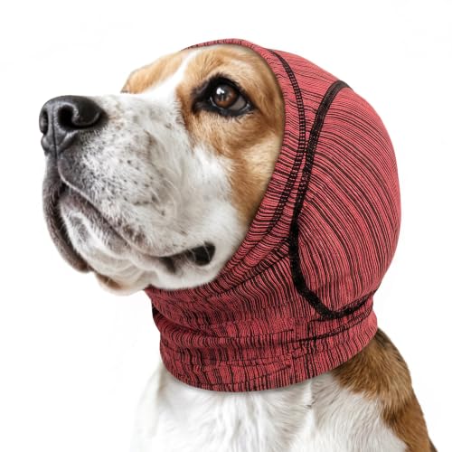 Dog Noise Cancelling Ear Muffs for Anxiety Relief (Red / X-Large(Head: 19.7"–23.6"/50-60cm))