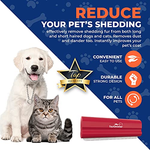 5 Inch Undercoat Deshedding Brush for Dogs & Cats (5 Inch / Red)