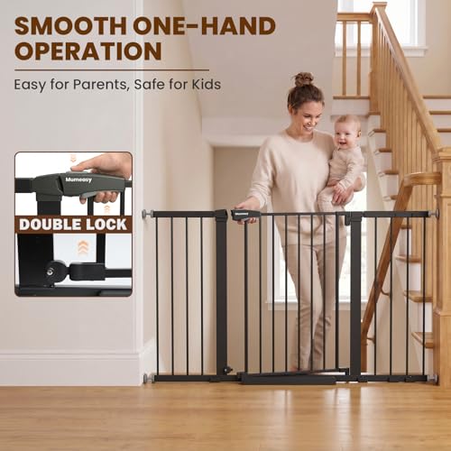 36" Extra Tall Baby Gate for Stairs (Black / 29.7-54.2"W x 36"H)