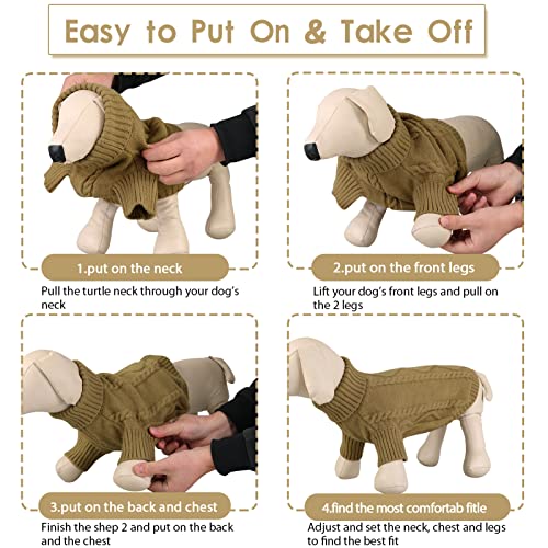 Dog Sweater for Small to Large Dogs (Large / Light Brown)