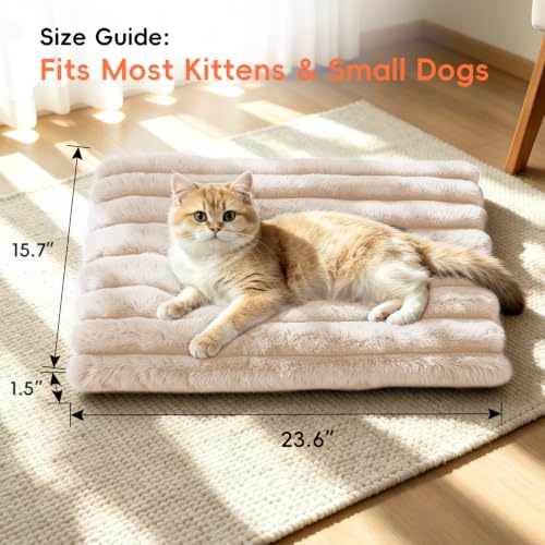Cat Bed Mat for Indoor Cats (White / Medium 23.6×15.7 inch)