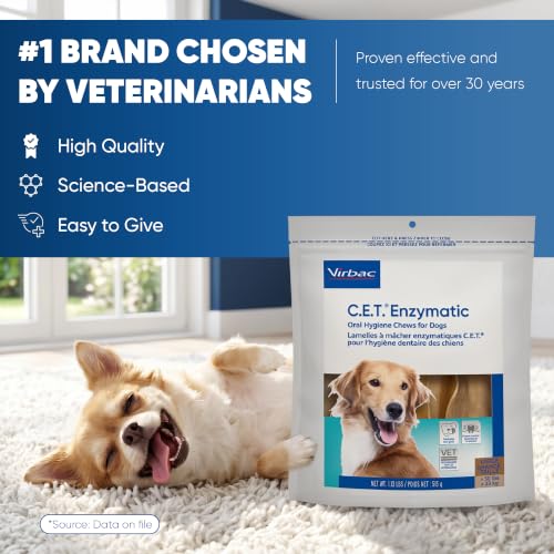 C.E.T. Enzymatic Oral Hygiene Chews for Dogs (Large Over 50lbs)