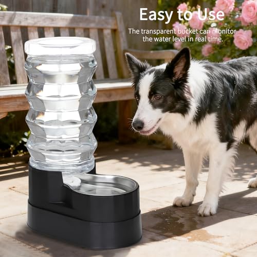 9L Elevated Dog Water Dispenser (9L / Jet Black)