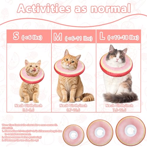 Cat Cone Collar Soft (Peach / Small)