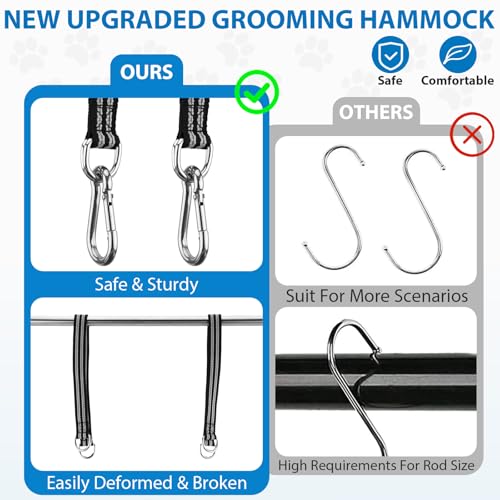 Pet Grooming Hammock Harness for Large Giant Dogs Nail Trimming XXL (XXL for Giant Dogs 120LB / Gray)
