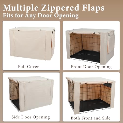 Dog Crate Cover (24.0"L x 18.0"W x 20.0"H / Beige)